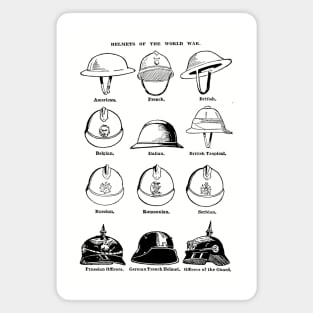 Helmets of the World War 1 Magnet